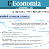 Domanda di residenza e residenza
