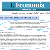Parere su riforma del sistema fiscale locale Parere su riforma del sistema fiscale locale