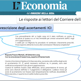 La prescrizione degli accertamenti ICI 