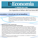 Comodato: i vincoli per chi ne beneficia