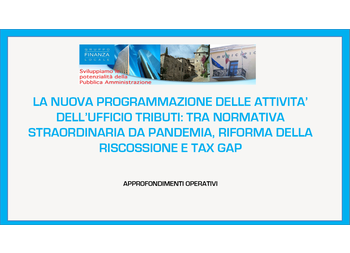 PRIMI SPUNTI DI RIFLESSIONE DEL NUOVO PROGETTO DI FINANZA LOCALE PER LA REVISIONE ORGANIZZATIVA DELL’UFFICIO TRIBUTI: PRESENTAZIONE SINTETICA DELLA FASE 1 DELLA PROGRAMMAZIONE